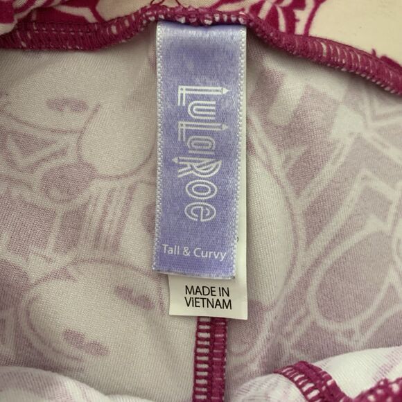 Lularoe Leggings Disney Mickey Mouse Women  Tall & Curvy Purple Fuschia Cartoon - Picture 4 of 8